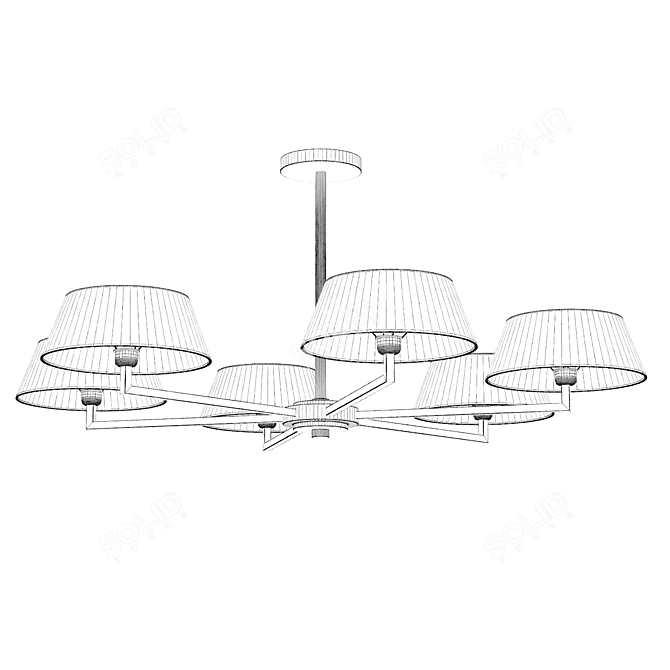 Heathfield Holt 6-Light Pendant 3D model image 4