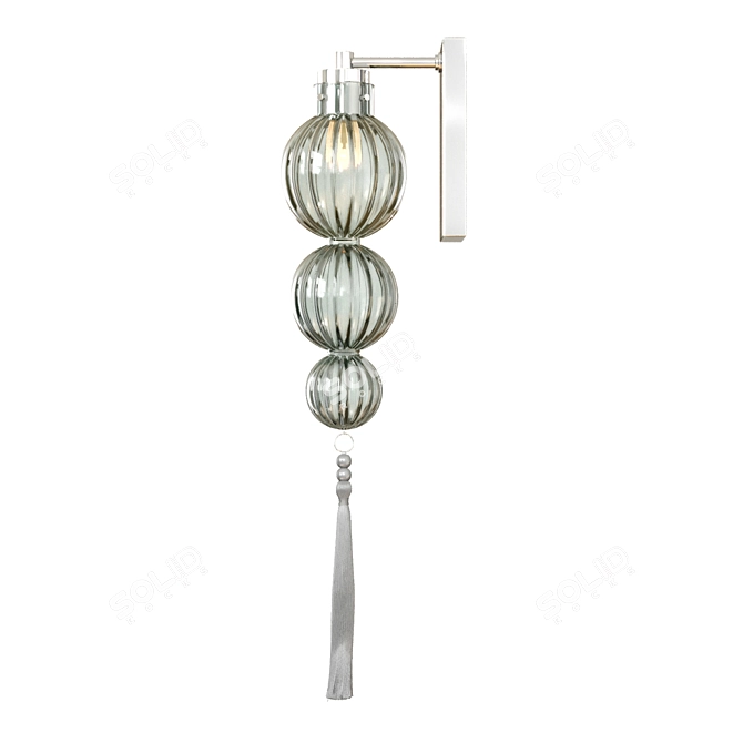 Opulent Opal Jade Wall Light 3D model image 2