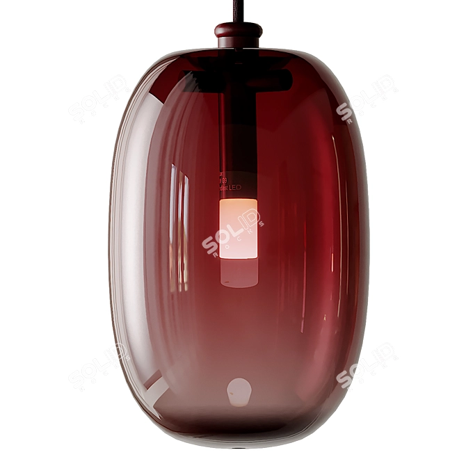 Sleek Pebble Pendant by Joel Karlsson 3D model image 1