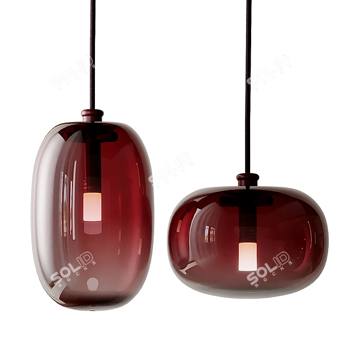 Sleek Pebble Pendant by Joel Karlsson 3D model image 2