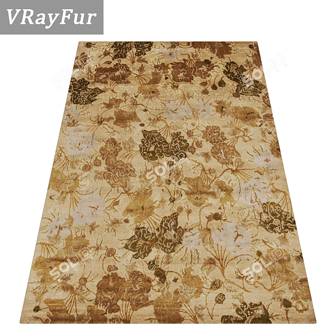 Title: Luxury Textured Carpet Set 3D model image 2