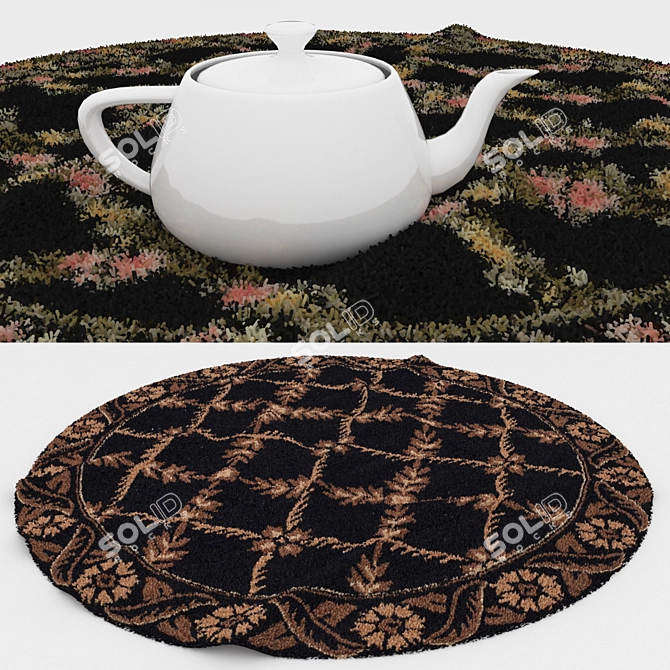 Versatile Round Carpets Set 3D model image 3