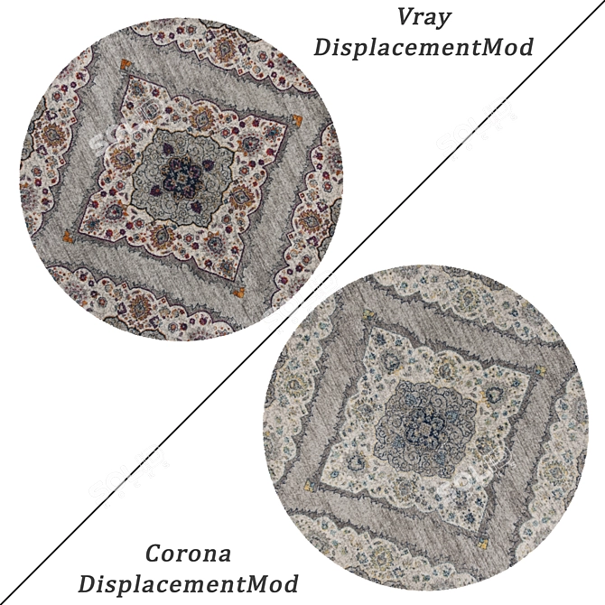 Round Carpets Set: Versatile and High-Quality 3D model image 2