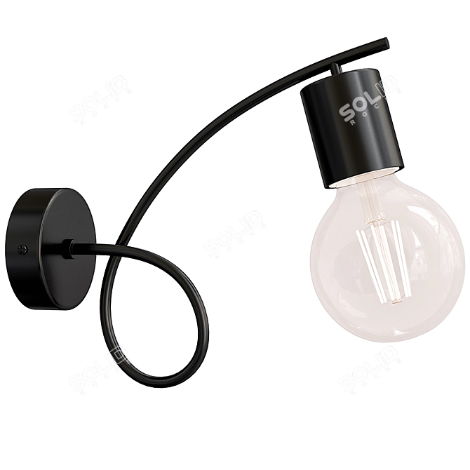 Sleek Alfa Tango Black Luminaire 3D model image 1