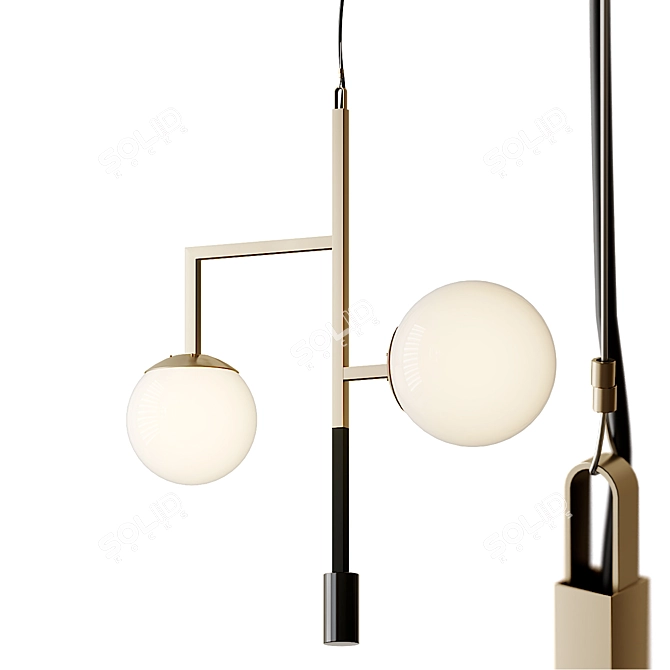 Sleek Decostick Pendant Light 3D model image 1