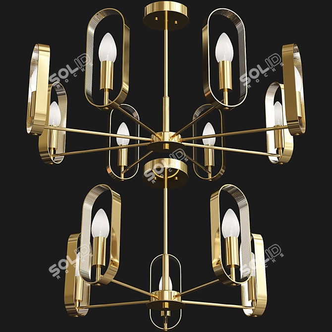 Eurosvet Maglia Gold Pendant Light 3D model image 1