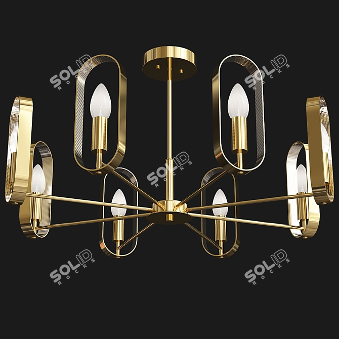 Eurosvet Maglia Gold Pendant Light 3D model image 2