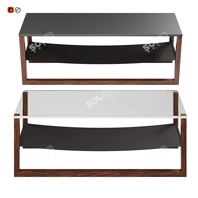 Sleek Modern Coffee Table 3D model image 5