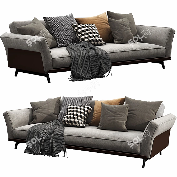 Versatile Flexform Este Sofa 3D model image 4
