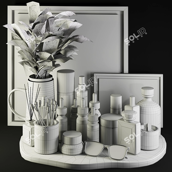 Exquisite Beauty Decor Set 3D model image 5