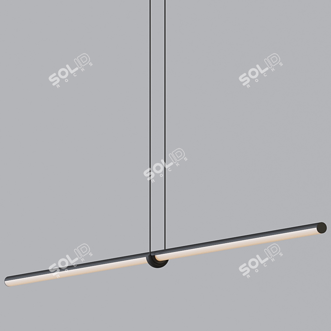 Suspended Aluminum Light: Arrangements Line 3D model image 2