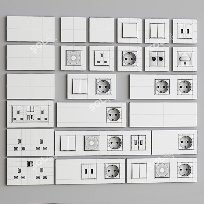 Livolo Touch: Stylish Wall Switches & Sockets 3D model image 1