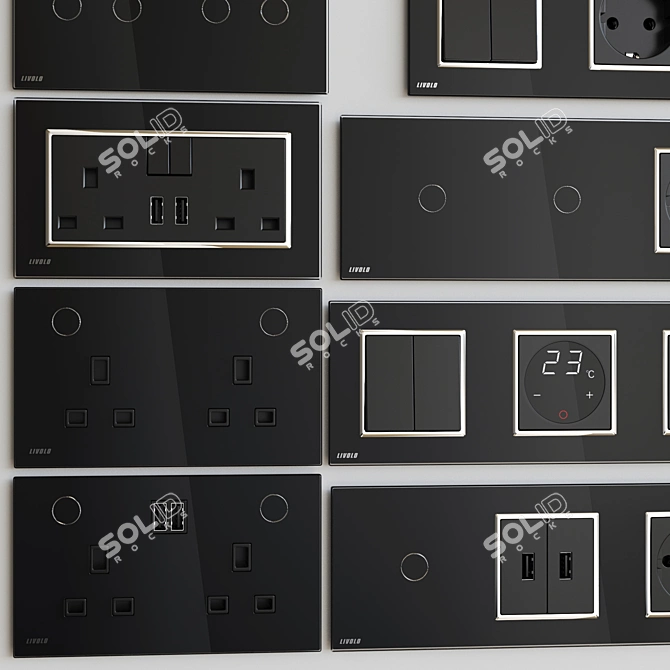 Livolo Touch: Stylish Wall Switches & Sockets 3D model image 2