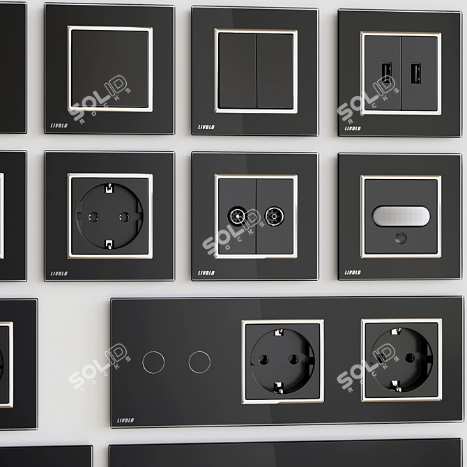 Livolo Touch: Stylish Wall Switches & Sockets 3D model image 4