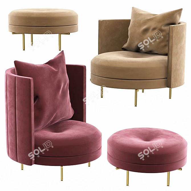 Sleek and Stylish Minotti Torii 3D model image 1