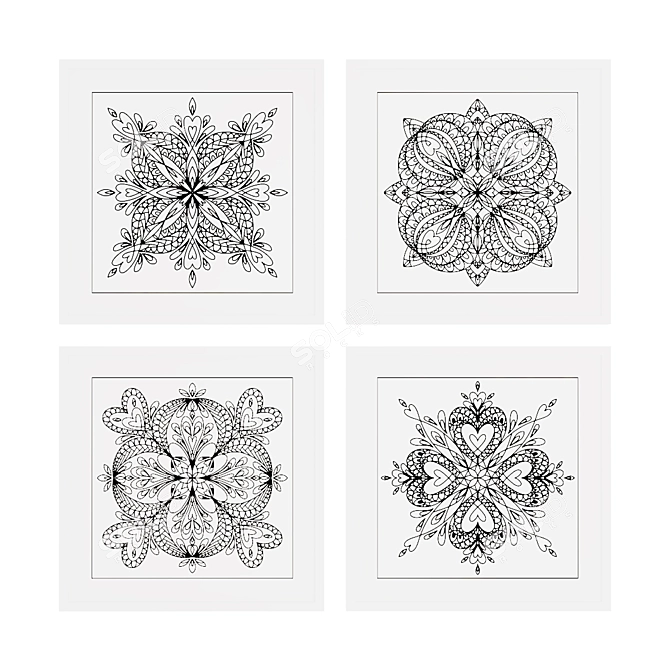 Mystic Mandalas Set 3D model image 3