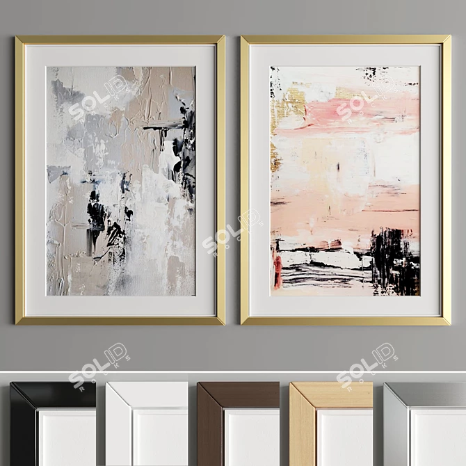 Elegant Art Frame Set: A25 3D model image 5