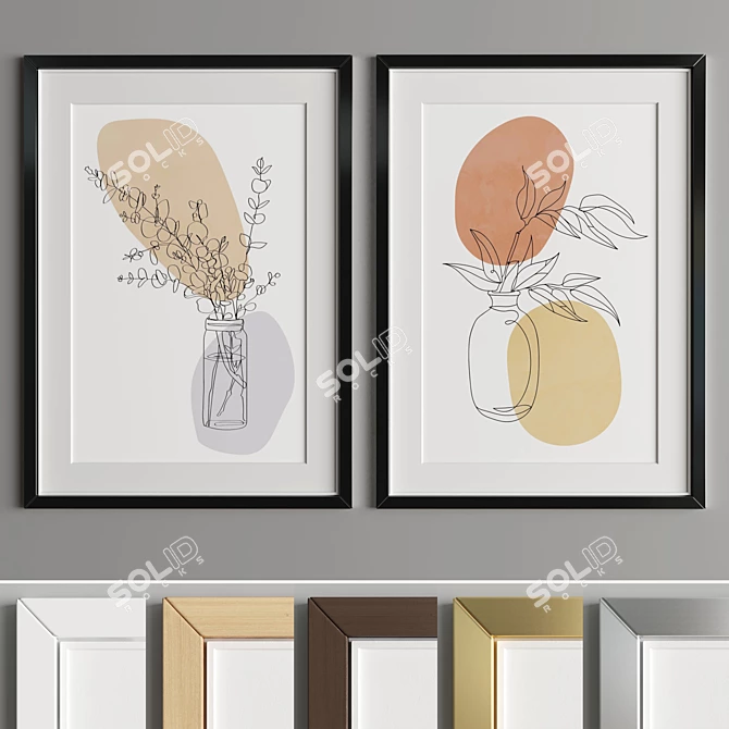 Modern Art Frame A24 | 50x70 cm 3D model image 2