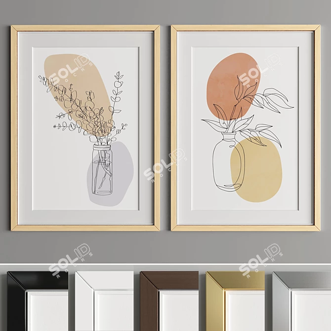 Modern Art Frame A24 | 50x70 cm 3D model image 5