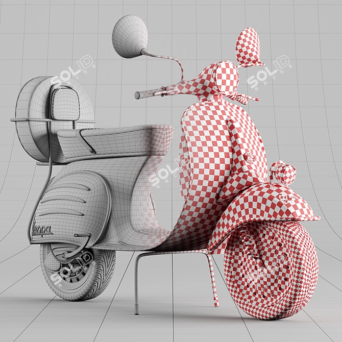 2014 Moto Vespa Bike: Classic Styling, Superior Performance 3D model image 5