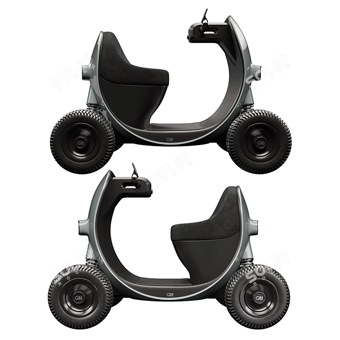 GLM: Futuristic Electric Scooter 3D model image 2
