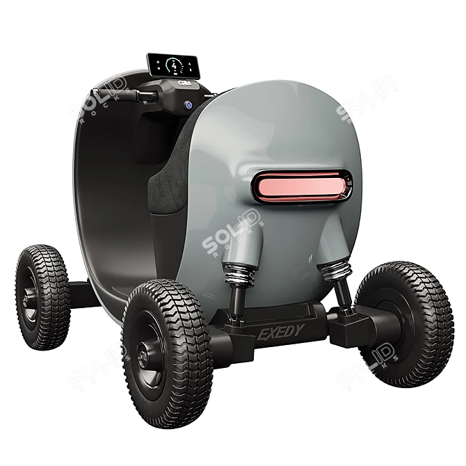 GLM: Futuristic Electric Scooter 3D model image 3