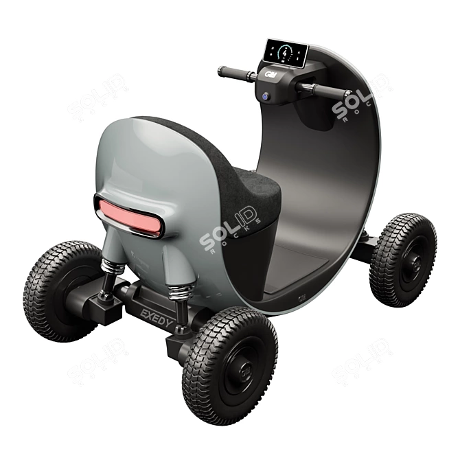 GLM: Futuristic Electric Scooter 3D model image 4