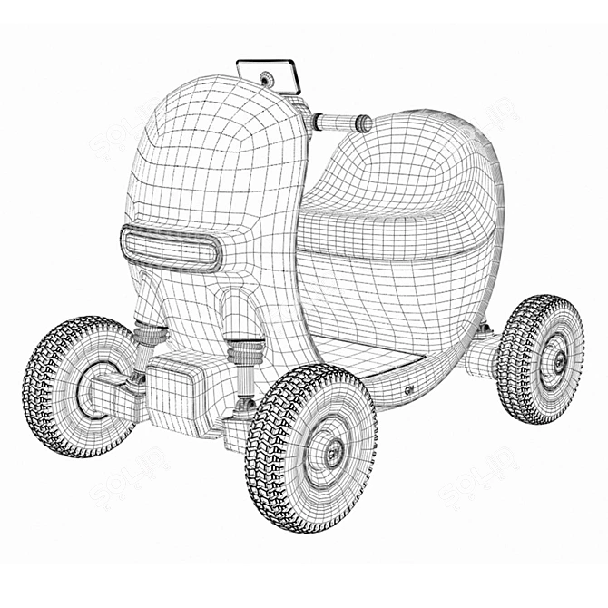 GLM: Futuristic Electric Scooter 3D model image 5