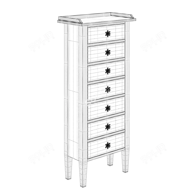 Luxury Dubai Classic Chest of Drawers 3D model image 4