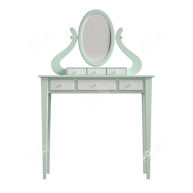 Chiavegato KlassiK Dubai Dressing Table & Bench 3D model image 2