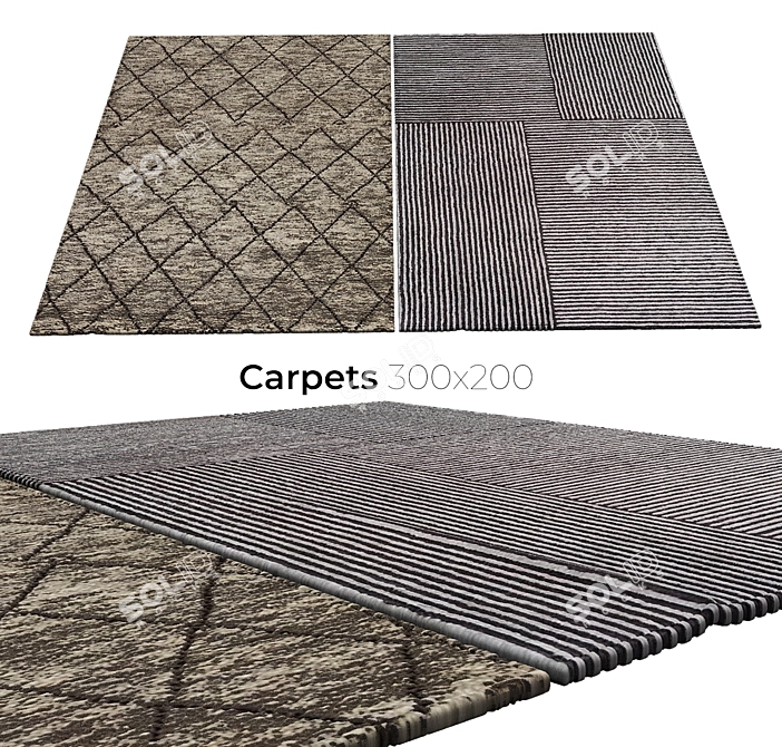 Elegant Interior Carpets 3D model image 1