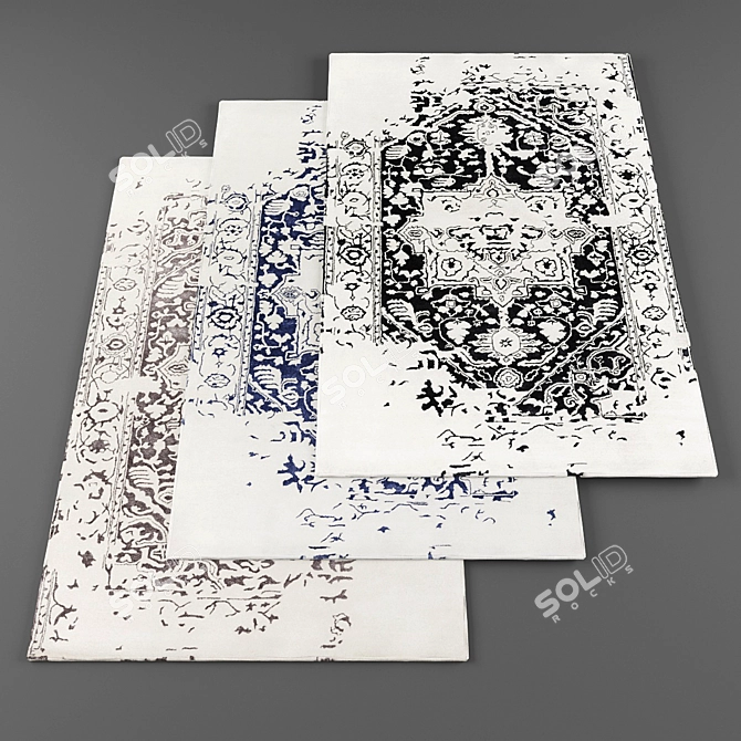 6-Piece High-Resolution Carpet Collection 3D model image 1