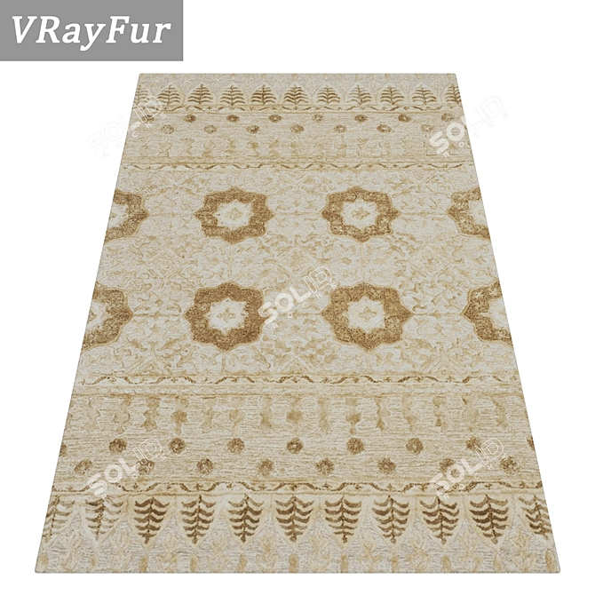 Luxury Carpet Set - High Quality Texture 3D model image 2