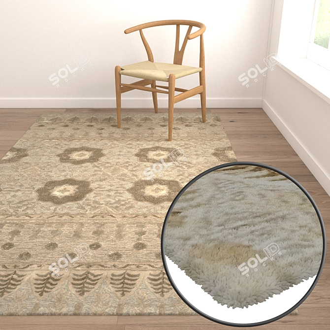 Luxury Carpet Set - High Quality Texture 3D model image 5
