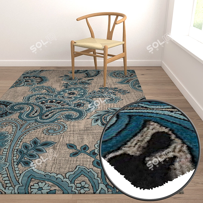 High-Quality Carpets Set - 3 Variants 3D model image 5
