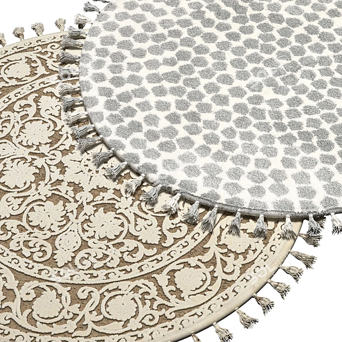  Geometric Soft Round Carpet 3D model image 2