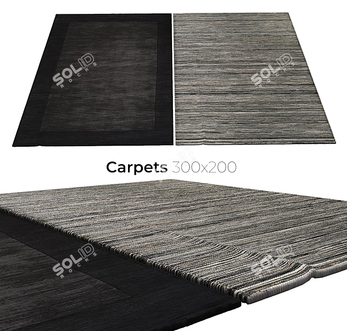 Stylish Interior Carpets 3D model image 1