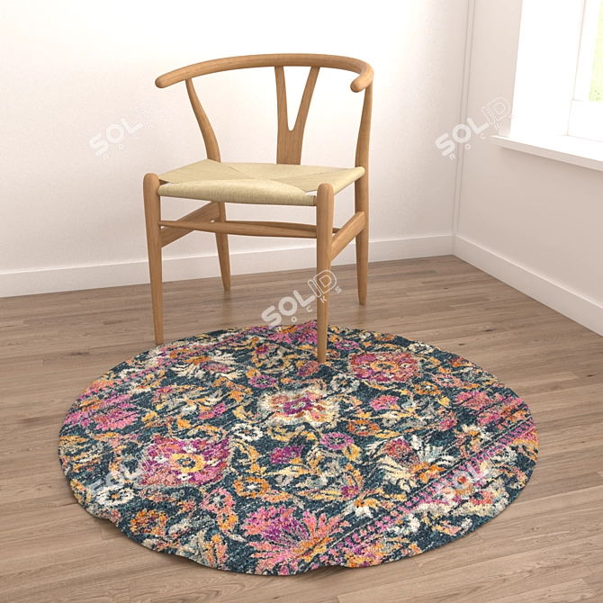 Versatile Round Carpets Set 3D model image 4