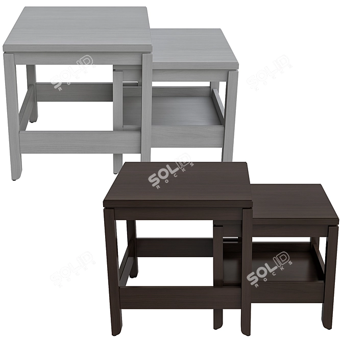 Havsta Dining Table Set - Versatile and Stylish 3D model image 1