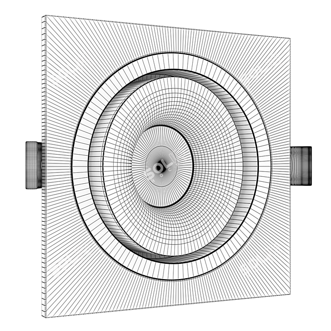 Sleek Rotating LED Downlight 3D model image 5