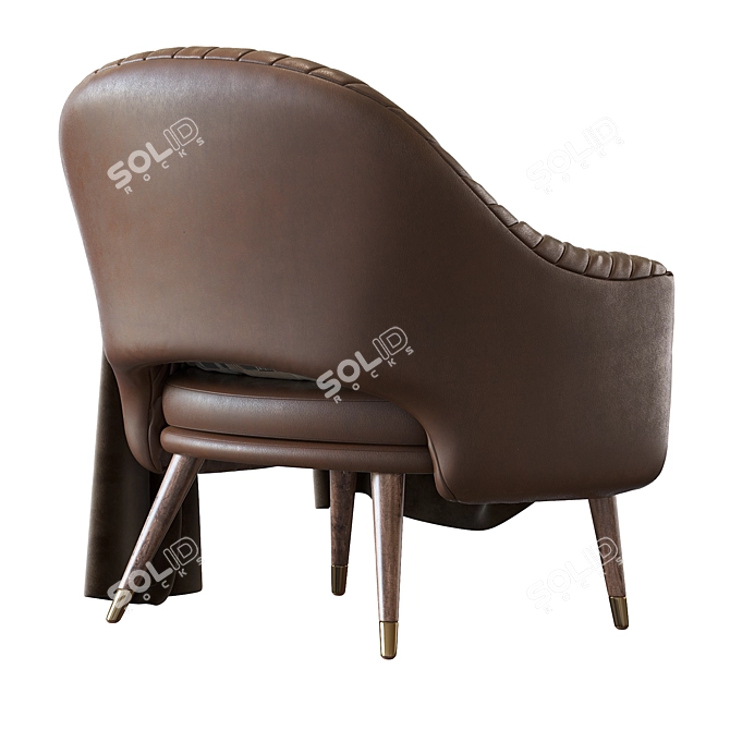 Sleek Deephouse Armchair 3D model image 4