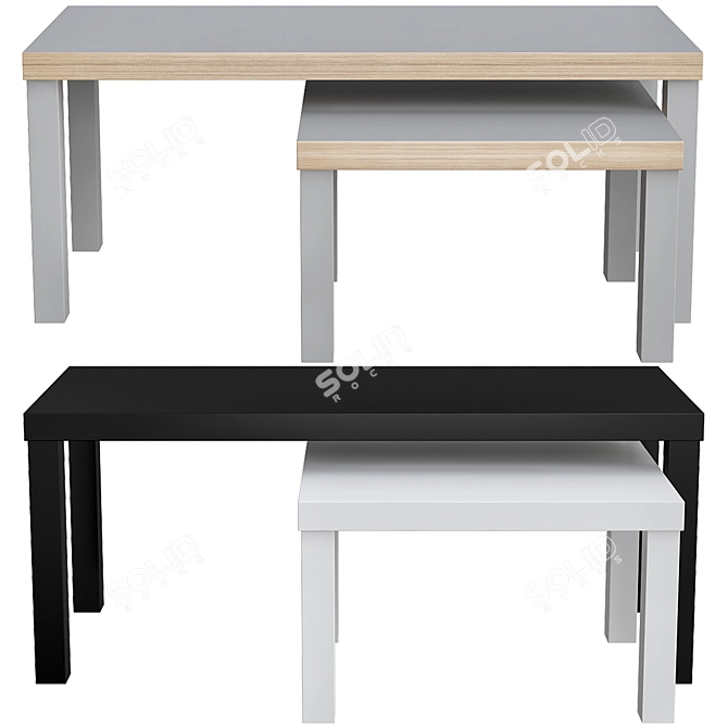 Lack Ikea - Modern Two-piece Table Set 3D model image 1