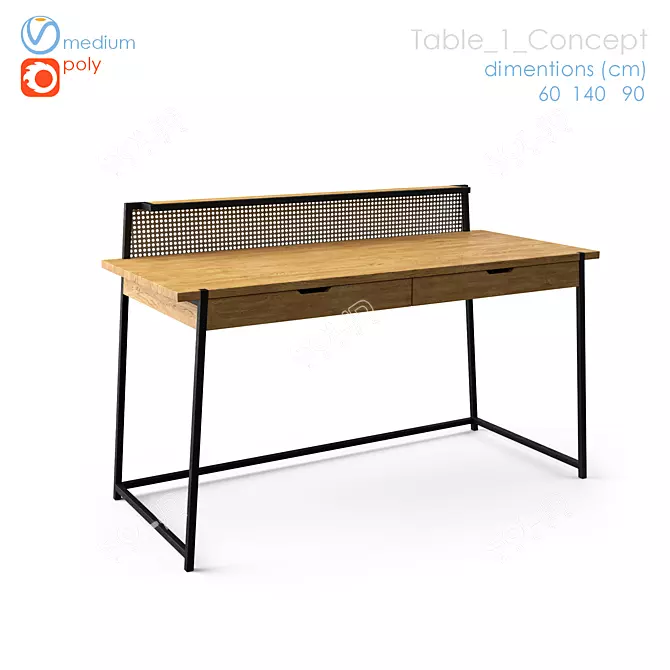 Smooth Table Concept 3D model image 1