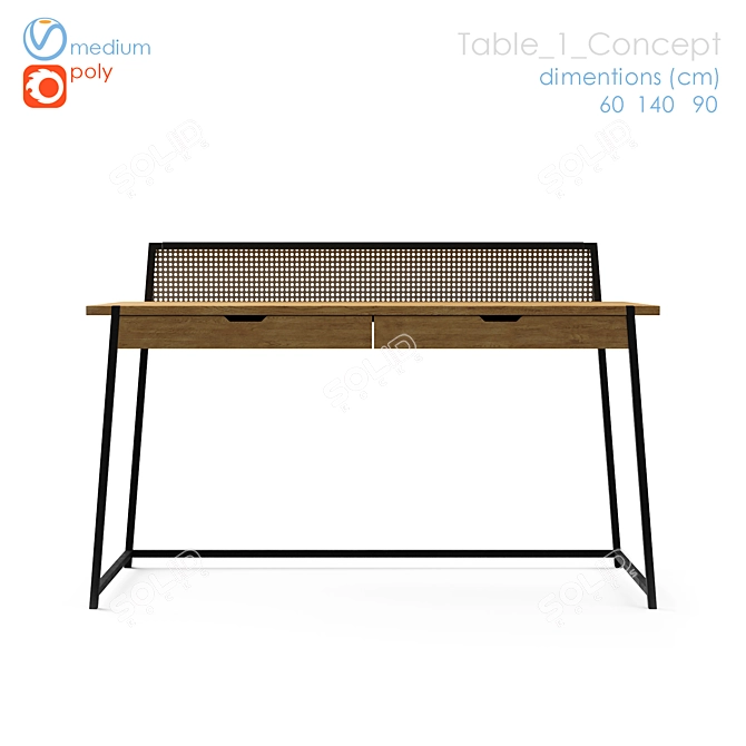 Smooth Table Concept 3D model image 2