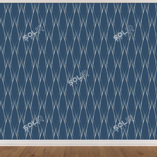 Seamless Wallpaper Set 1666 (3 Colors) 3D model image 2