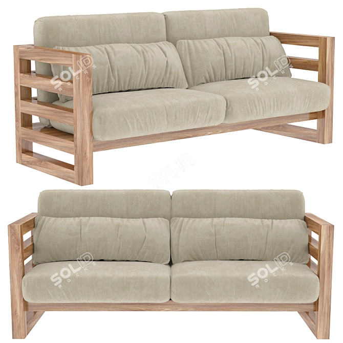 Modern Loft Sofa 3D model image 1