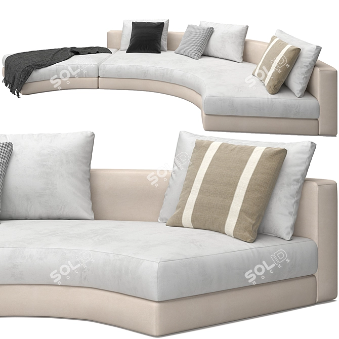 Premium Designer Daniels Sofa Set 3D model image 1