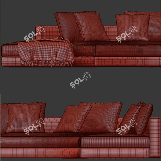 Premium Designer Daniels Sofa Set 3D model image 3
