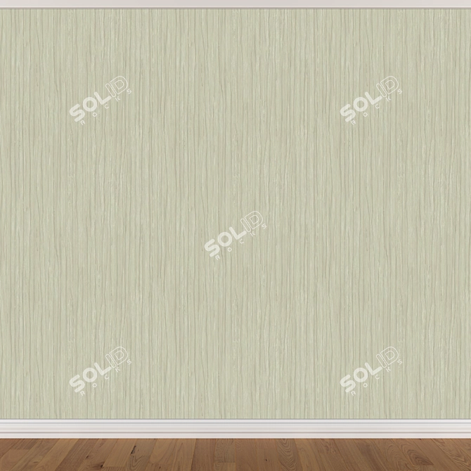 Seamless Wallpaper Set: 3 Color Options 3D model image 2