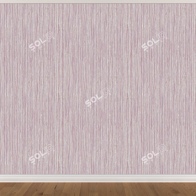 Seamless Wallpaper Set: 3 Color Options 3D model image 4